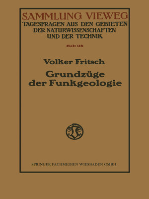 cover image of Grundzüge der Funkgeologie
